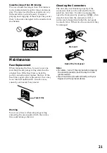 Предварительный просмотр 21 страницы Sony XR-C7300 Operating Instructions Manual