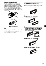 Preview for 21 page of Sony XR-C7350X Operating Instructions Manual