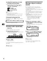 Preview for 6 page of Sony XR-C750 Operating Instructions Manual