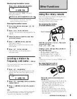 Preview for 9 page of Sony XR-C750 Operating Instructions Manual