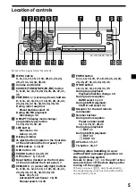 Предварительный просмотр 5 страницы Sony XR-C7500R Operating Instructions Manual