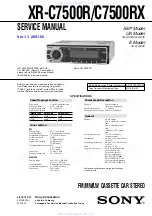 Sony XR-C7500R Service Manual preview