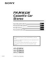Sony XR-C750RDS Operating Instructions Manual предпросмотр