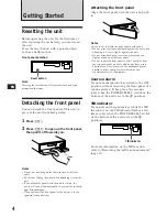 Предварительный просмотр 4 страницы Sony XR-C750RDS Operating Instructions Manual