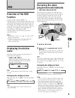 Предварительный просмотр 9 страницы Sony XR-C750RDS Operating Instructions Manual