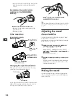 Предварительный просмотр 14 страницы Sony XR-C750RDS Operating Instructions Manual