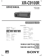 Preview for 1 page of Sony XR-C8100R Service Manual