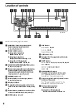 Предварительный просмотр 4 страницы Sony XR-C8220 Operating Instructions Manual