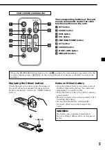 Предварительный просмотр 5 страницы Sony XR-C8220 Operating Instructions Manual