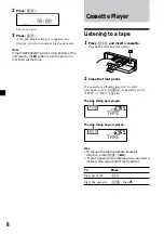 Предварительный просмотр 8 страницы Sony XR-C8220 Operating Instructions Manual