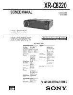 Предварительный просмотр 1 страницы Sony XR-C8220 Service Manual