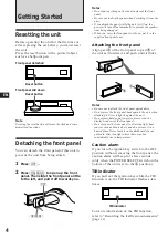 Предварительный просмотр 4 страницы Sony XR-C900RDS Operating Instructions Manual