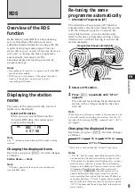 Предварительный просмотр 9 страницы Sony XR-C900RDS Operating Instructions Manual