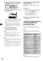 Предварительный просмотр 12 страницы Sony XR-C900RDS Operating Instructions Manual