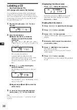 Предварительный просмотр 20 страницы Sony XR-C900RDS Operating Instructions Manual