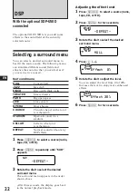 Предварительный просмотр 22 страницы Sony XR-C900RDS Operating Instructions Manual