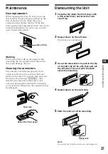 Предварительный просмотр 27 страницы Sony XR-C900RDS Operating Instructions Manual