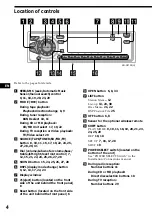 Preview for 4 page of Sony XR-C9100 Operating Instructions Manual