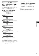 Preview for 31 page of Sony XR-C9100 Operating Instructions Manual