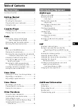 Preview for 3 page of Sony XR-C9100R Operating Instructions Manual