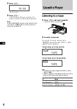 Preview for 8 page of Sony XR-C9100R Operating Instructions Manual