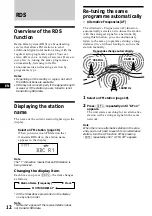 Preview for 12 page of Sony XR-C9100R Operating Instructions Manual