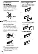 Preview for 38 page of Sony XR-C9100R Operating Instructions Manual