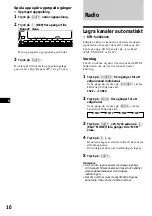 Preview for 94 page of Sony XR-C9100R Operating Instructions Manual