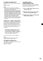 Preview for 11 page of Sony XR-CA300 - Fm-am Cassette Car Stereo Operating Instructions Manual