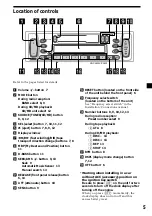 Предварительный просмотр 5 страницы Sony XR-CA320 Operating Instructions Manual