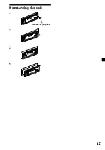 Предварительный просмотр 15 страницы Sony XR-CA320 Operating Instructions Manual