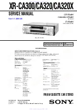 Sony XR-CA320 Service Manual предпросмотр