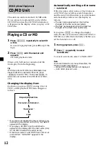 Preview for 12 page of Sony XR-CA330 Installation/Connection Operating Instructions Manual