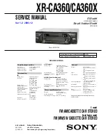 Sony XR-CA360 Service Manual preview