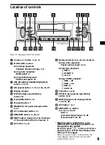 Предварительный просмотр 5 страницы Sony XR-CA400 Operating Instructions Manual