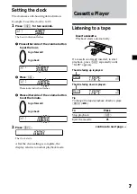 Предварительный просмотр 7 страницы Sony XR-CA400 Operating Instructions Manual