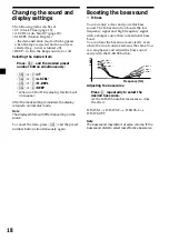 Предварительный просмотр 18 страницы Sony XR-CA400 Operating Instructions Manual