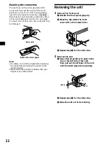 Предварительный просмотр 22 страницы Sony XR-CA400 Operating Instructions Manual