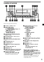 Предварительный просмотр 5 страницы Sony XR-CA420 Operating Instructions Manual