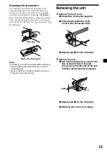 Предварительный просмотр 15 страницы Sony XR-CA420 Operating Instructions Manual