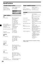 Предварительный просмотр 16 страницы Sony XR-CA420 Operating Instructions Manual