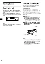 Preview for 6 page of Sony XR-CA430X Operating Instructions Manual