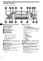 Предварительный просмотр 4 страницы Sony XR-CA440X Operating Instructions Manual