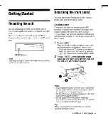 Preview for 7 page of Sony XR-CA600X - Fm/mw/sw Cassette Car Stereo Operating Instructions Manual