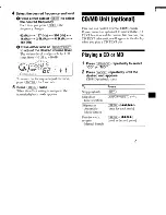 Preview for 17 page of Sony XR-CA600X - Fm/mw/sw Cassette Car Stereo Operating Instructions Manual