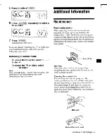 Preview for 23 page of Sony XR-CA600X - Fm/mw/sw Cassette Car Stereo Operating Instructions Manual