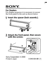 Preview for 39 page of Sony XR-CA600X - Fm/mw/sw Cassette Car Stereo Operating Instructions Manual