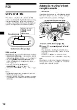 Preview for 12 page of Sony XR-CA630X Operating Instructions Manual