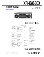 Sony XR-CA630X Service Manual preview