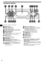 Preview for 4 page of Sony XR-CA640X Operating Instructions Manual